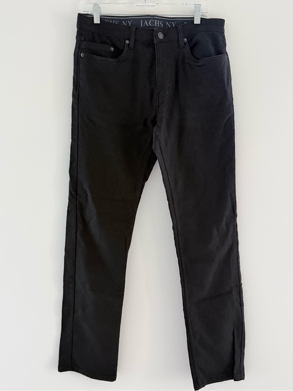 Jachs Men's Slim Straight Black Jeans